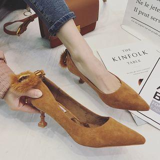 High-heel Hoop-accent Pumps