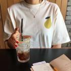 Short-sleeve Pear Print T-shirt