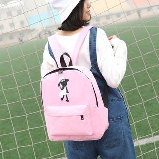 Sheep Print Nylon Backpack