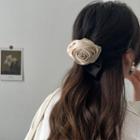 Flower Hair Clip Champagne & Black - One Size