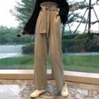 High Waist Wide-leg Pants Gray - One Size