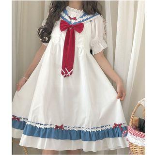 Sleeveless Ribbon-detail Dress / Shirt