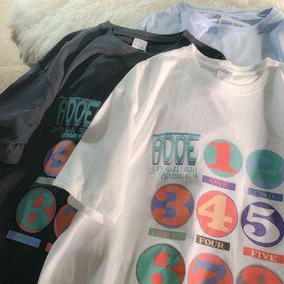 Number Print Vintage T-shirt