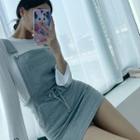 Drawstring Bodycon Mini Overall Dress