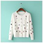 Embroidered Knit Jacket