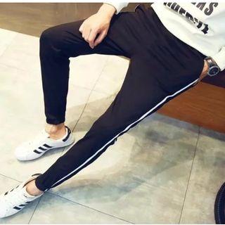 Contrast-lining Harem Sweatpants