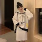 Sailor Sweater / Midi Skirt