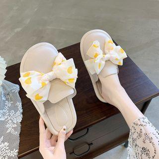 Heart Print Mules