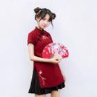 Traditional Chinese Short-sleeve A-line Dress