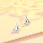 Rhinestone Stud Earring 1 Pair - Platinum Plating - One Size