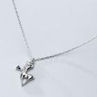 925 Sterling Silver Christmas Deer Pendant Necklace S925 Silver Necklace - One Size