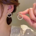 Geometric Faux Pearl Alloy Earring 1 Pair - D1513 - White - One Size