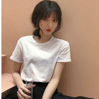 Short-sleeve Plain T-shirt / Undershorts