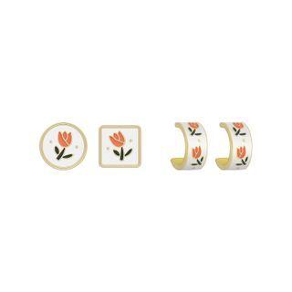 Floral Stud Earring / Clip-on Earring / Hoop Earring