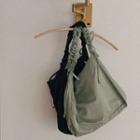 Drawstring-handle Hobo Bag
