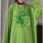Dragon Print Long-sleeve T-shirt