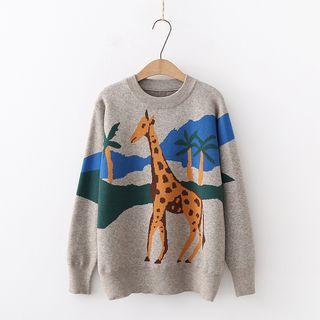 Giraffe Pattern Sweater