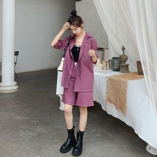 Set: Cargo Jacket + Wide-leg Shorts