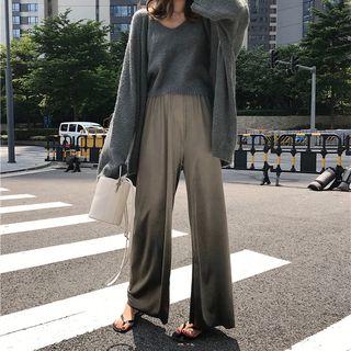 Cardigan Set / Wide-leg Pants