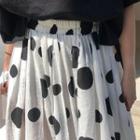 Polka Dot A-line Midi Skirt As Shown In Figure - One Size
