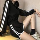 Hooded Zip Jacket / Mini Pencil Skirt