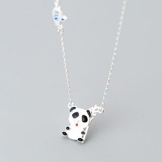925 Sterling Silver Panda Pendant Necklace