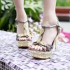 Embellished High-heel Sandals