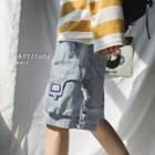 Buckle Denim Shorts