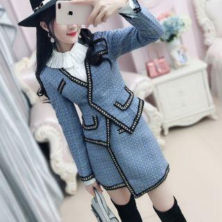 Set: Tweed Blazer + Mini A-line Skirt