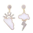 Rhinestone Clouds Drop Earrings