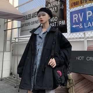 Mock Two-piece Denim Panel Jacket