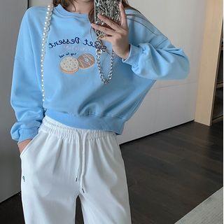 Letter Embroidered Sweatpants / Sweatshirt