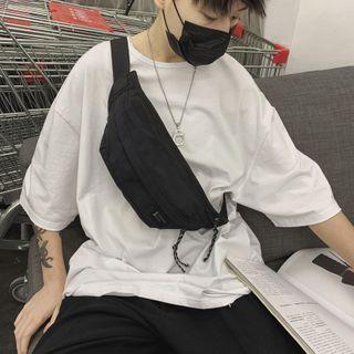 Cotton Sling Bag Dp003 - Black - One Size