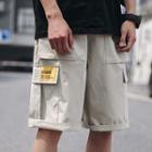 Letter Tag Cargo Shorts