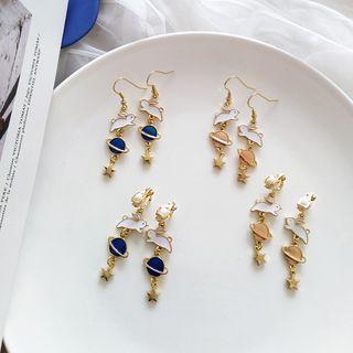 Alloy Rabbit Planet Dangle Earring
