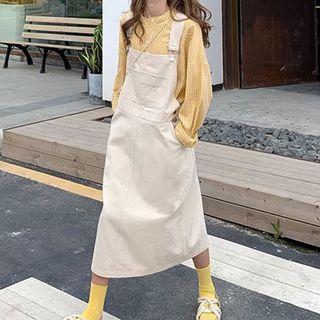 Slit-back Midi Pinafore Dress As Shown In Figure - One Size