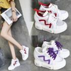Platform Wedge Lace Up Sneakers
