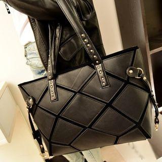 Faux Leather Applique Tote