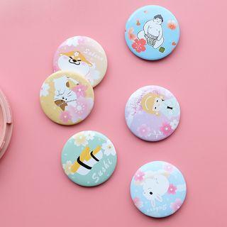 Cartoon Print Metal Brooch