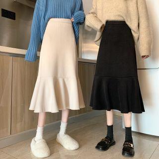 Woolen High-waist Mermaid Skirt