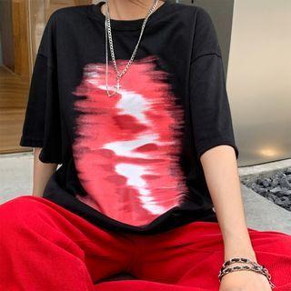 Short Sleeve Gradient Print T-shirt
