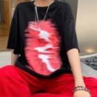 Short Sleeve Gradient Print T-shirt