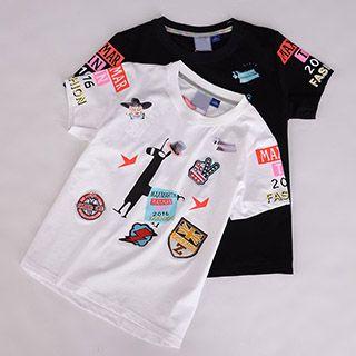 Patched Short-sleeve T-shirt