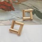 Alloy Square Earring 1 Pair - S925silver Earring - One Size
