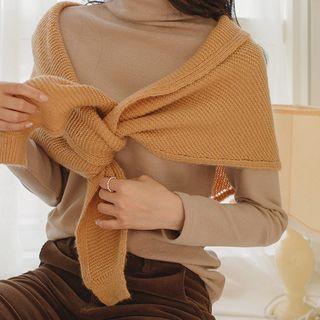 Fluffy Ribbed Knit Scarf