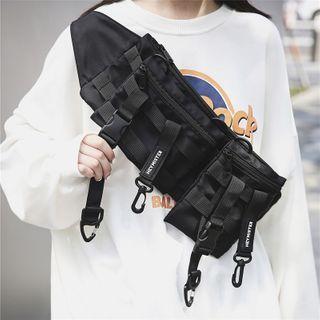 Buckled Nylon Belt Bag Black - One Size