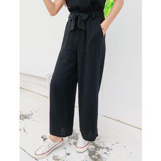 Plus Size Tie-waist Wide-leg Pants