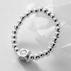 Smiley Cube Sterling Silver Ring 1 Pc - S925silver - Silver - One Size
