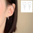 Cross Drop Earring / Clip-on Earring
