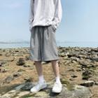 Check Wide Leg Sweatshorts